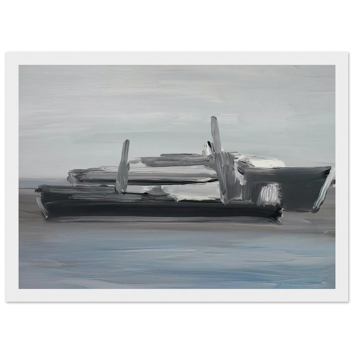 Marine - Lyrical Abstraction Framed Poster | Nicolas de Stael Framed Prints Wall Art | Nicolas De Stael Shop