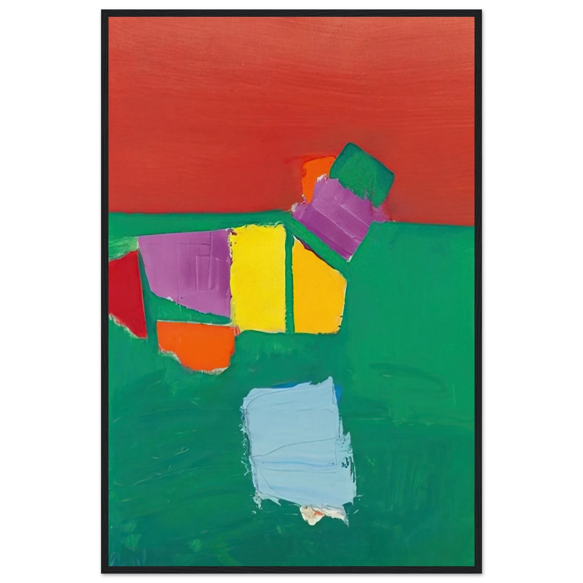 Les Martigues Composition - 1954 Framed Poster | Nicolas de Stael Framed Prints Wall Art | Nicolas De Stael Shop