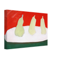 Nature morte, poires, fond vert et orange - Art Informel Canvas | Nicolas de Stael Canvas | Nicolas De Stael Shop