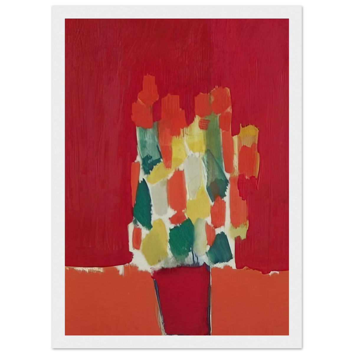 Fleurs rouges - 1952 Framed Poster | Nicolas de Stael Framed Prints Wall Art | Nicolas De Stael Shop
