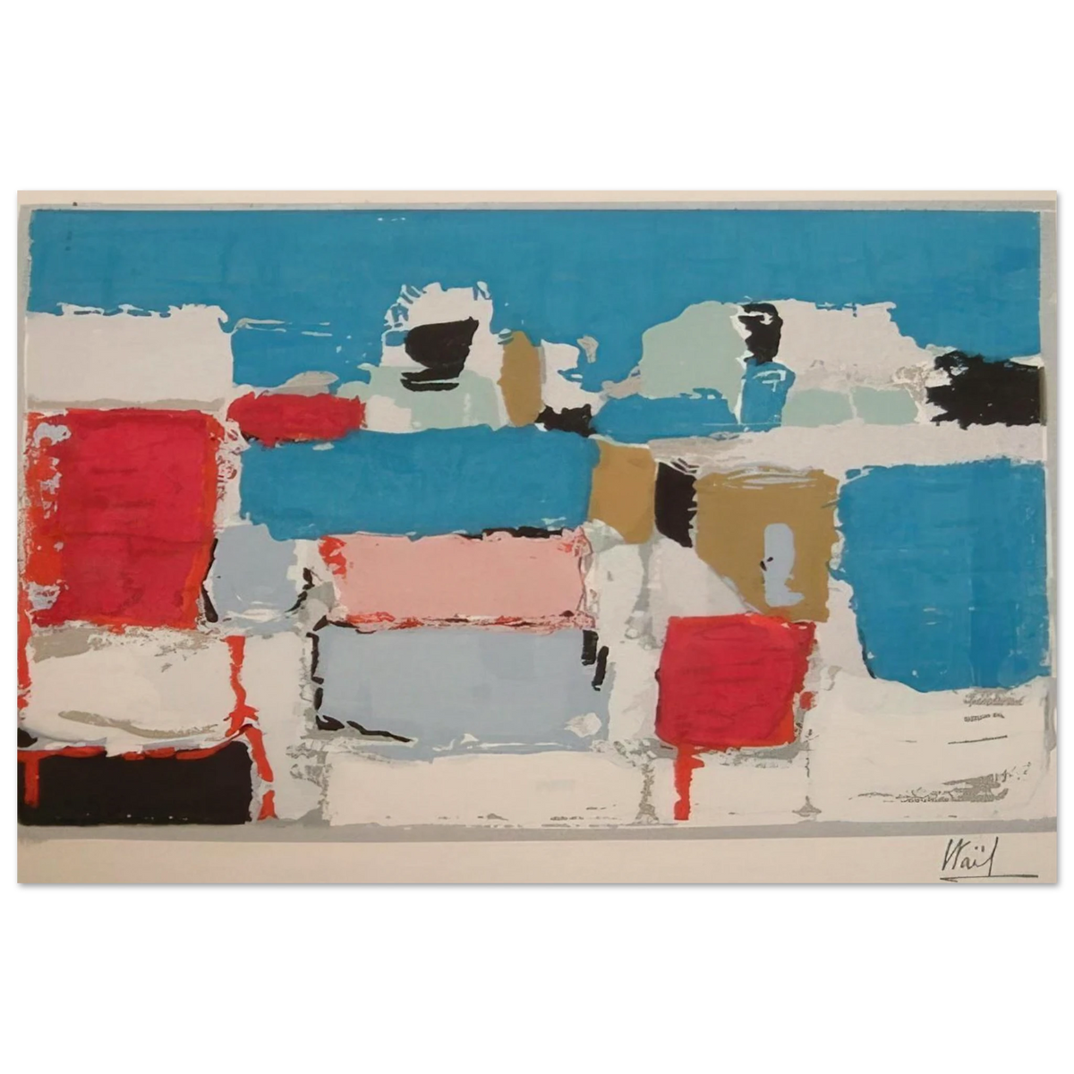 Méditerranée 01 - Art Informel Poster | Nicolas de Stael Poster | Nicolas De Stael Shop