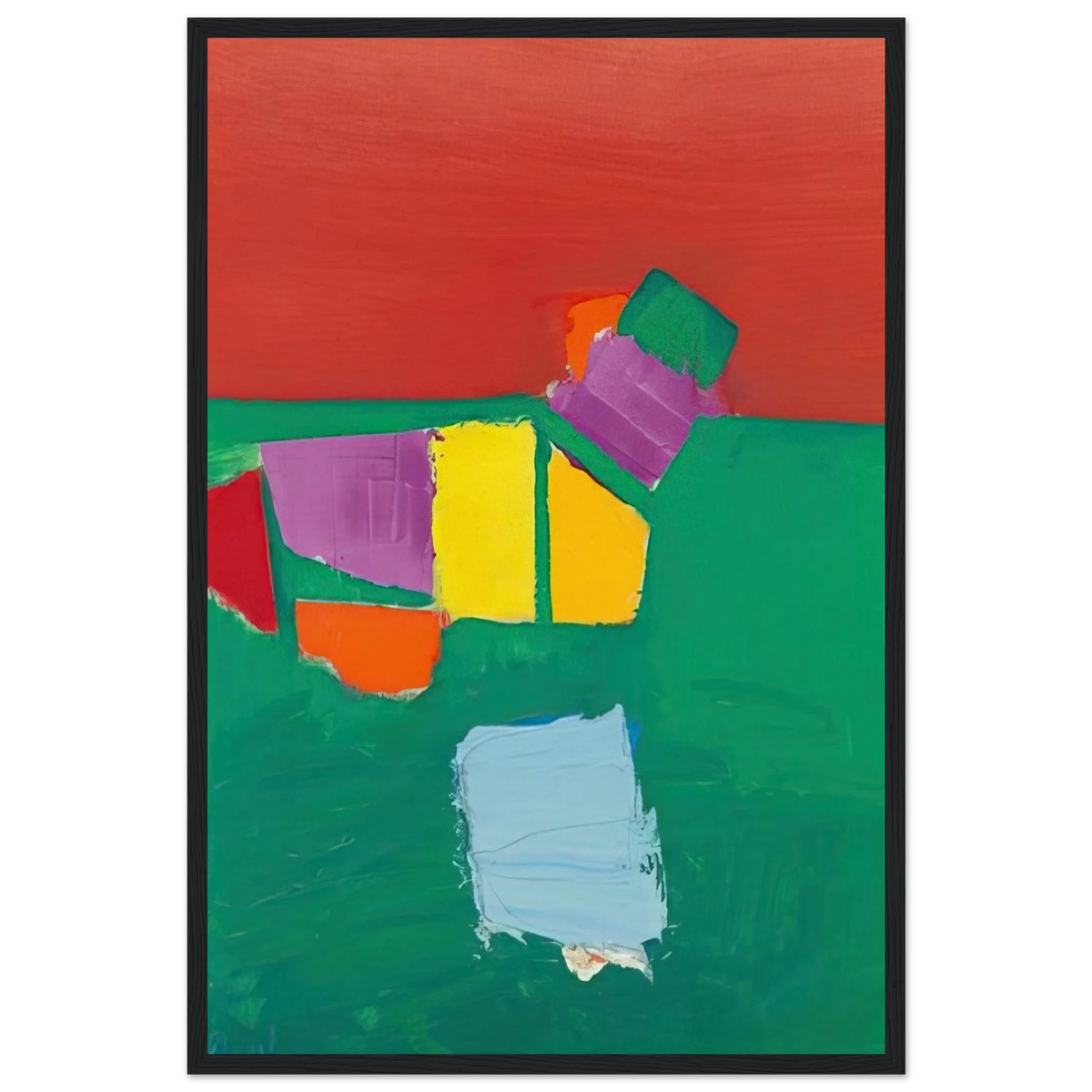 Les Martigues Composition - 1954 Framed Poster | Nicolas de Stael Framed Prints Wall Art | Nicolas De Stael Shop
