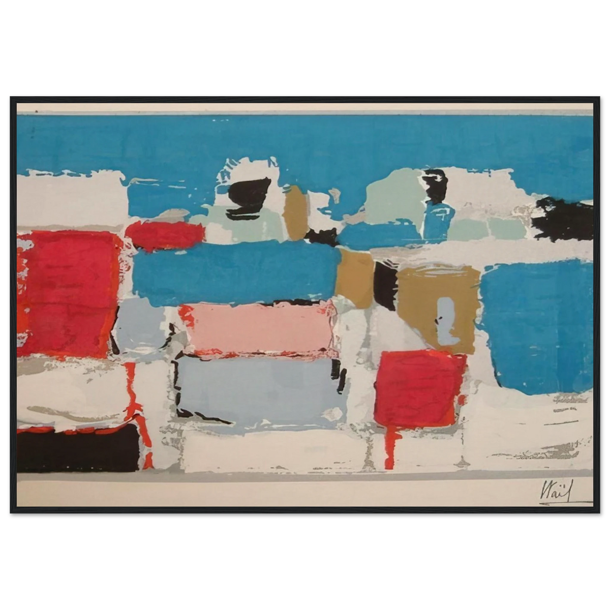 Méditerranée 01 - Art Informel Framed Poster | Nicolas de Stael Framed Prints Wall Art | Nicolas De Stael Shop