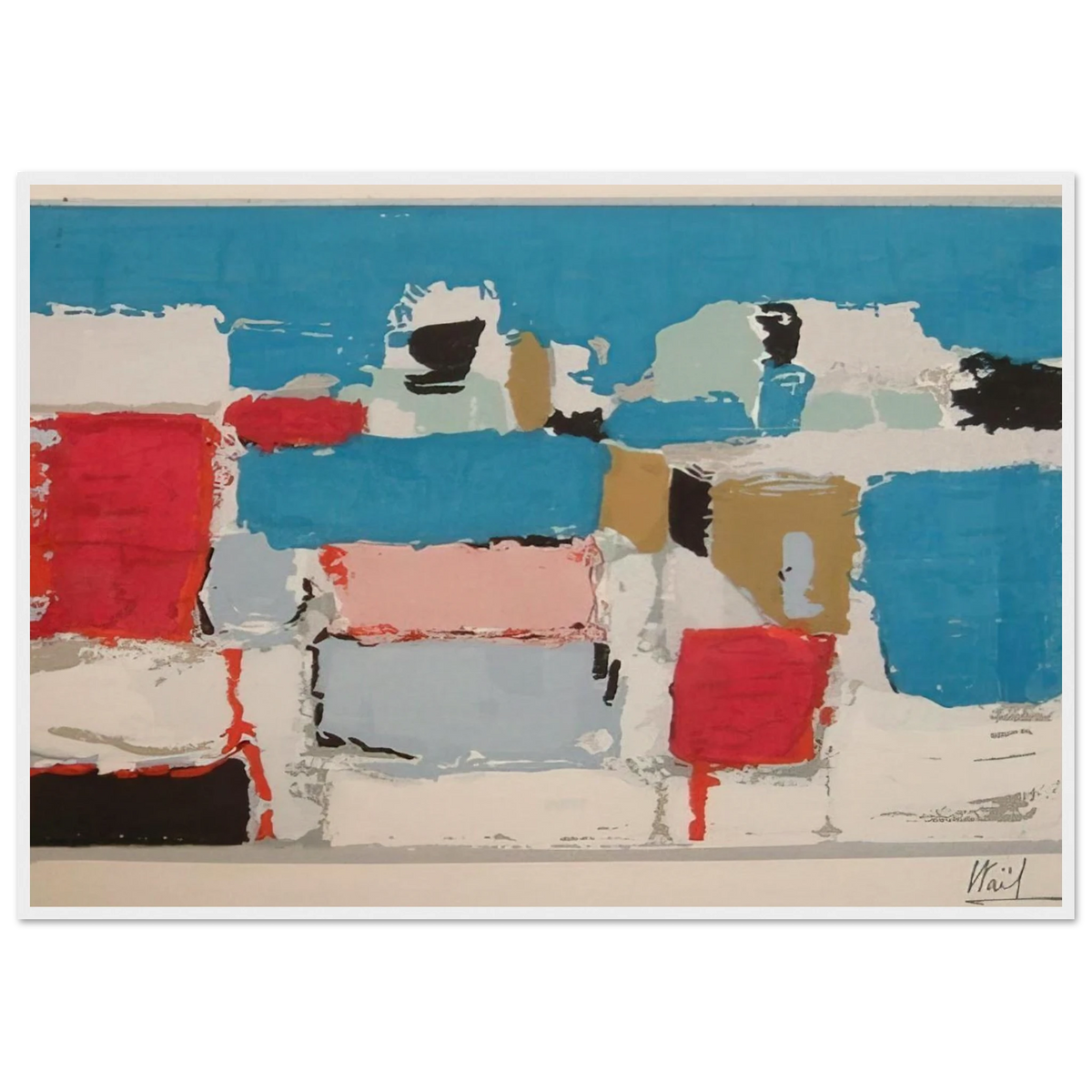 Méditerranée 01 - Art Informel Framed Poster | Nicolas de Stael Framed Prints Wall Art | Nicolas De Stael Shop