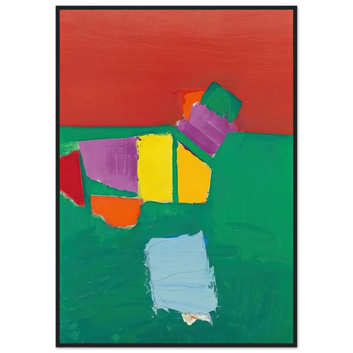 Les Martigues Composition - 1954 Framed Poster | Nicolas de Stael Framed Prints Wall Art | Nicolas De Stael Shop