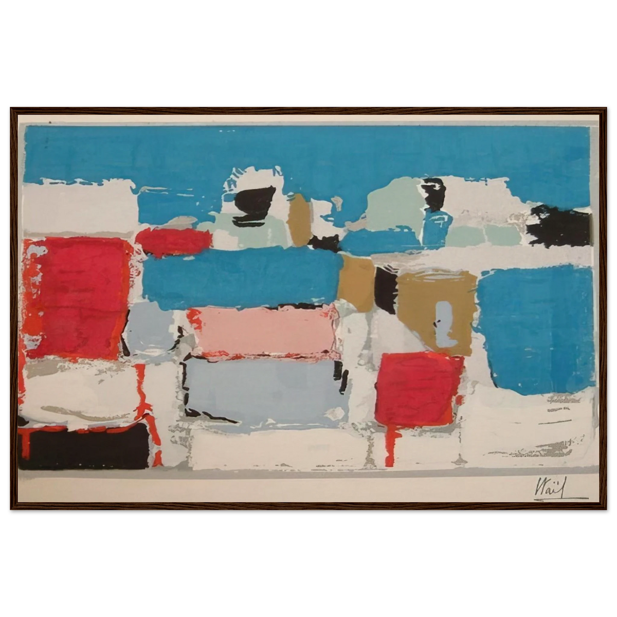 Méditerranée 01 - Art Informel Framed Poster | Nicolas de Stael Framed Prints Wall Art | Nicolas De Stael Shop