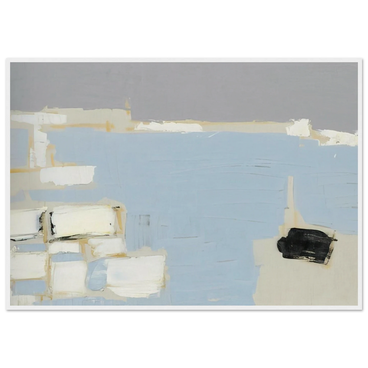 Marseille under snow - 1954 Framed Poster | Nicolas de Stael Framed Prints Wall Art | Nicolas De Stael Shop