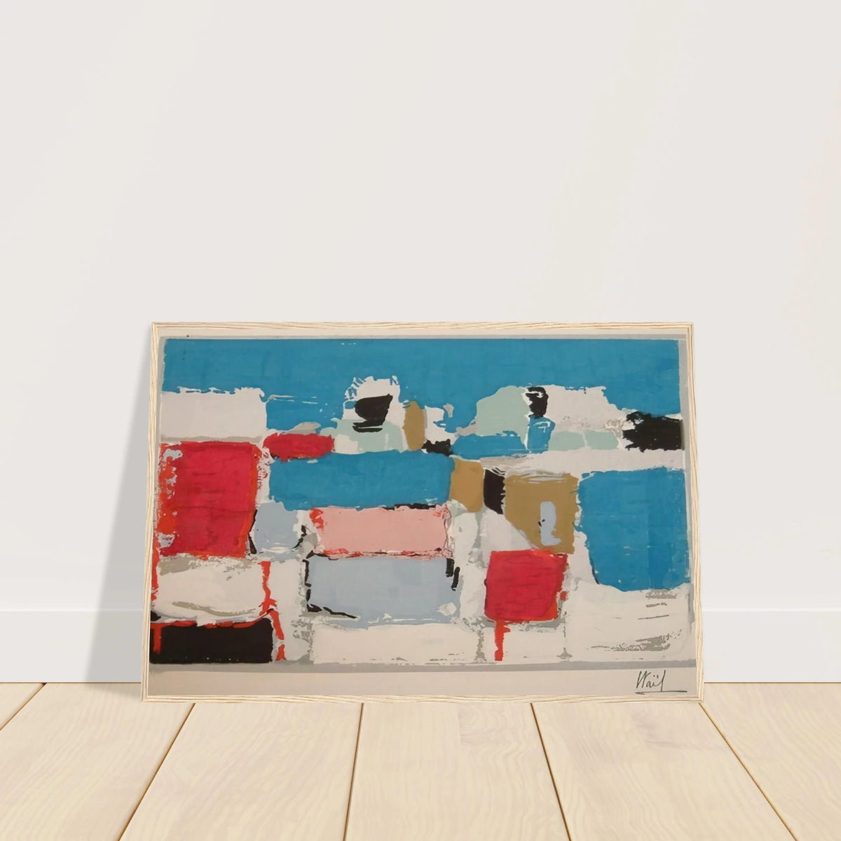 Méditerranée 01 - Art Informel Framed Poster | Nicolas de Stael Framed Prints Wall Art | Nicolas De Stael Shop