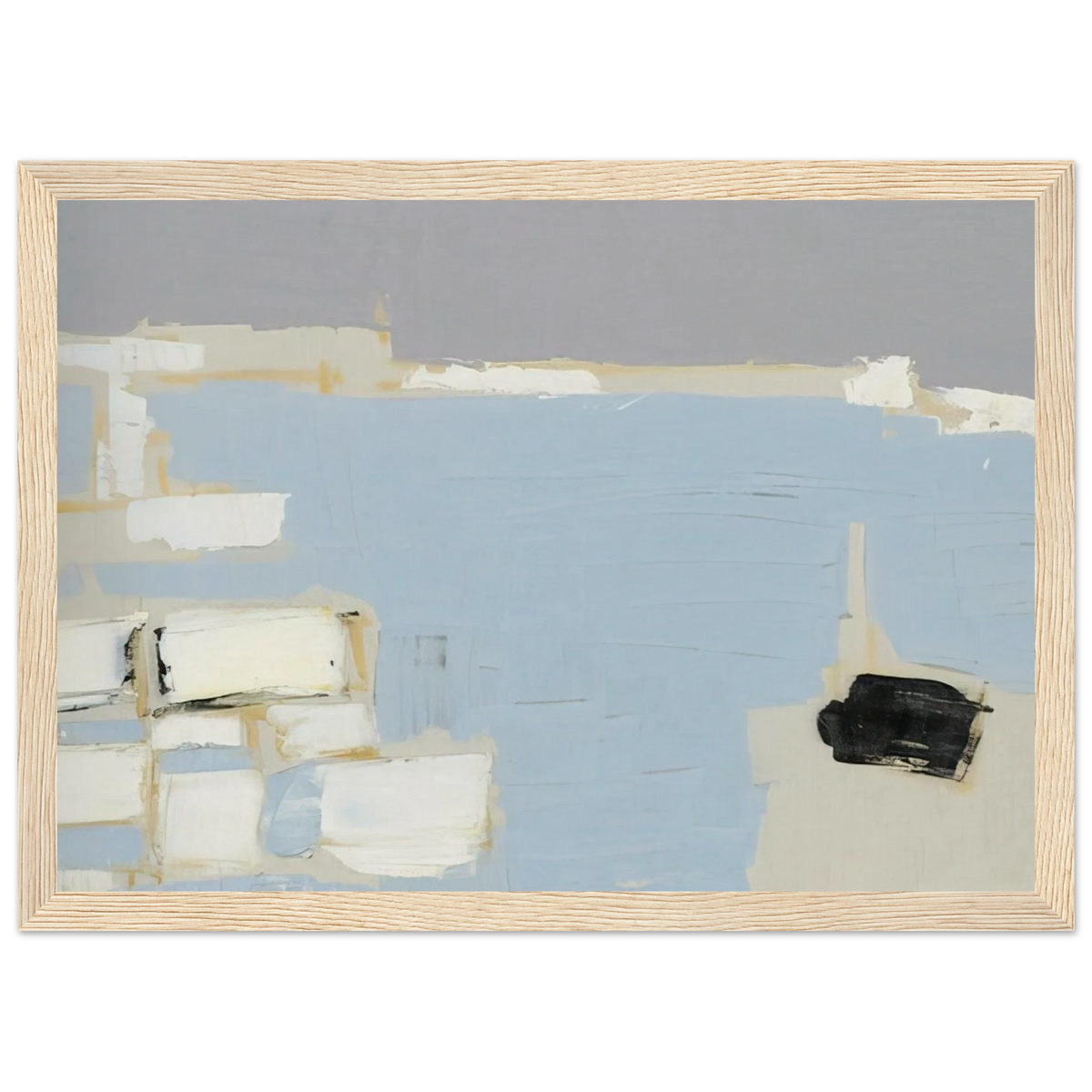 Marseille under snow - 1954 Framed Poster | Nicolas de Stael Framed Prints Wall Art | Nicolas De Stael Shop