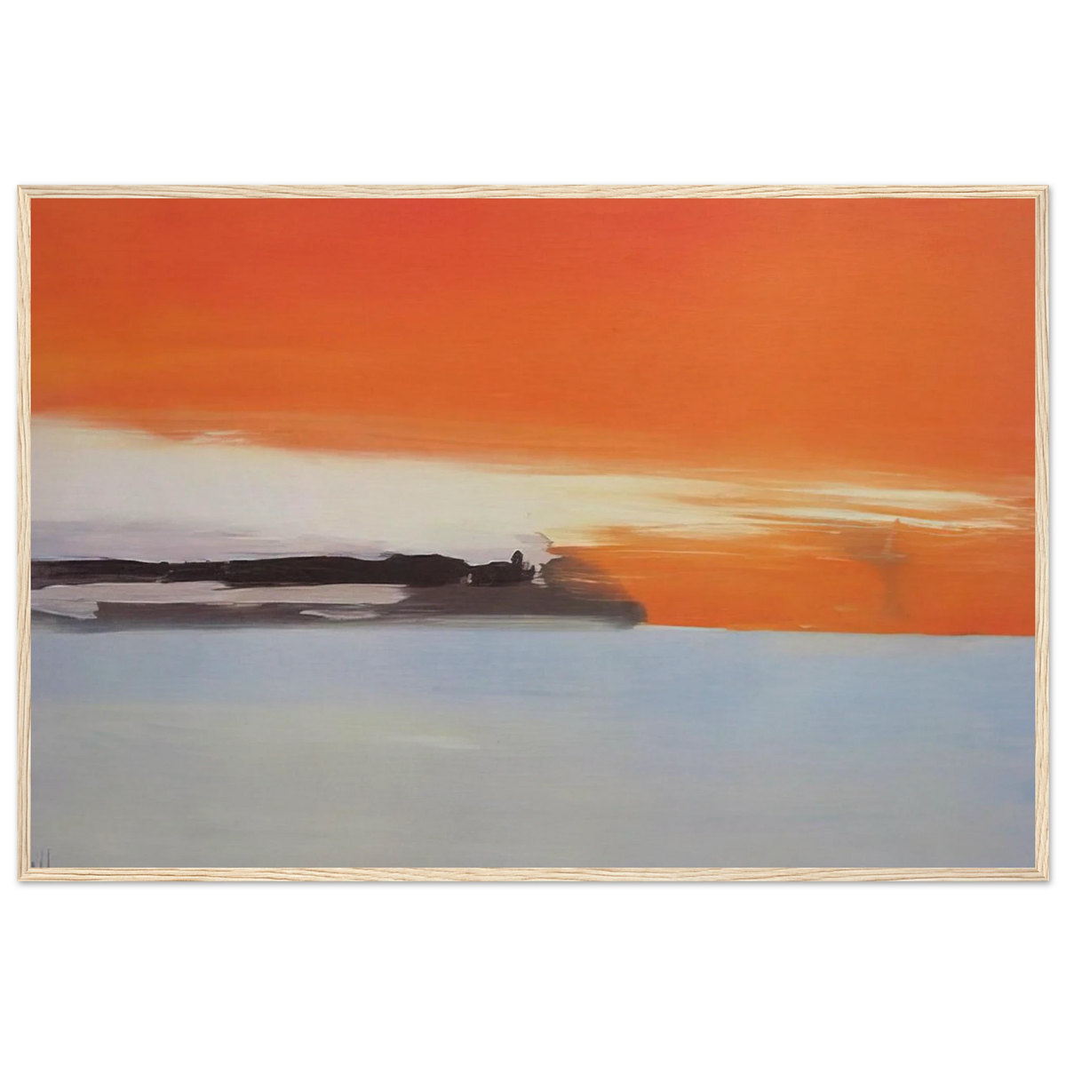 Chemin de fer au bord de la mer, soleil couchant - 1955 Framed Poster | Nicolas de Stael Framed Prints Wall Art | Nicolas De Stael Shop