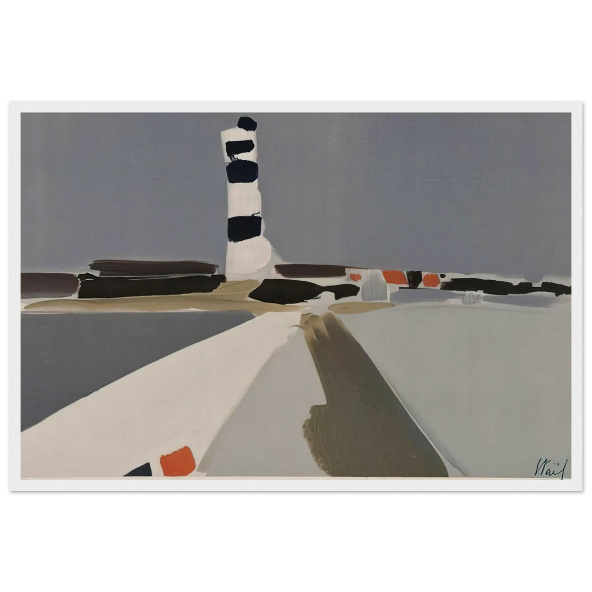 Le Phare - 1952 Framed Poster | Nicolas de Stael Framed Prints Wall Art | Nicolas De Stael Shop