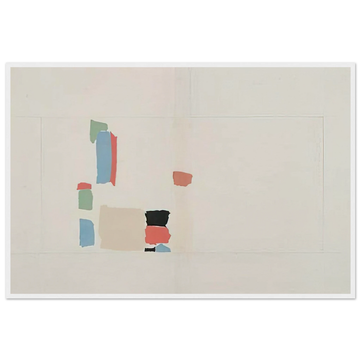 Abstract Composition - Lyrical Abstraction Framed Poster | Nicolas de Stael Framed Prints Wall Art | Nicolas De Stael Shop
