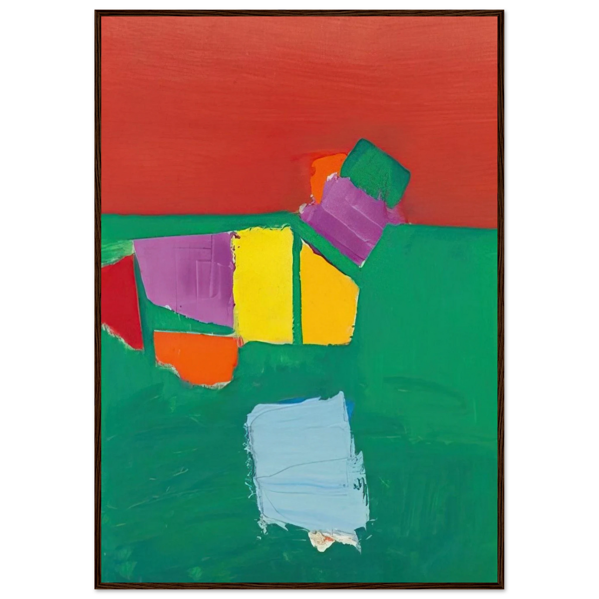 Les Martigues Composition - 1954 Framed Poster | Nicolas de Stael Framed Prints Wall Art | Nicolas De Stael Shop
