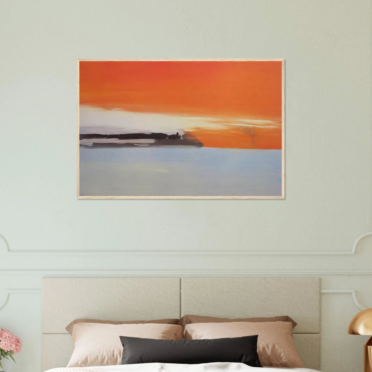 Chemin de fer au bord de la mer, soleil couchant - 1955 Framed Poster | Nicolas de Stael Framed Prints Wall Art | Nicolas De Stael Shop